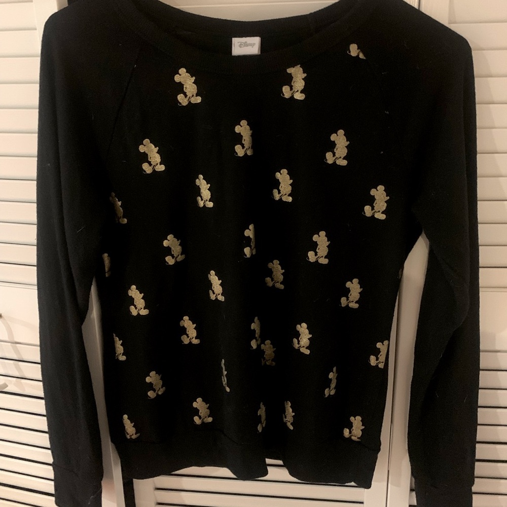 Disney black and gold Mickey Mouse long sleeve tee